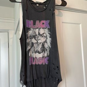 Black magic destroyed tank